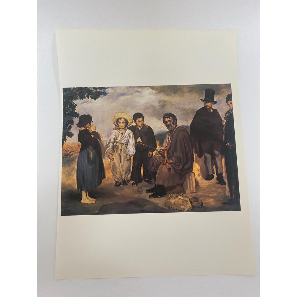 Édouard Manet, The Old Musician, Print, Book Page, Painting, Reproduction
